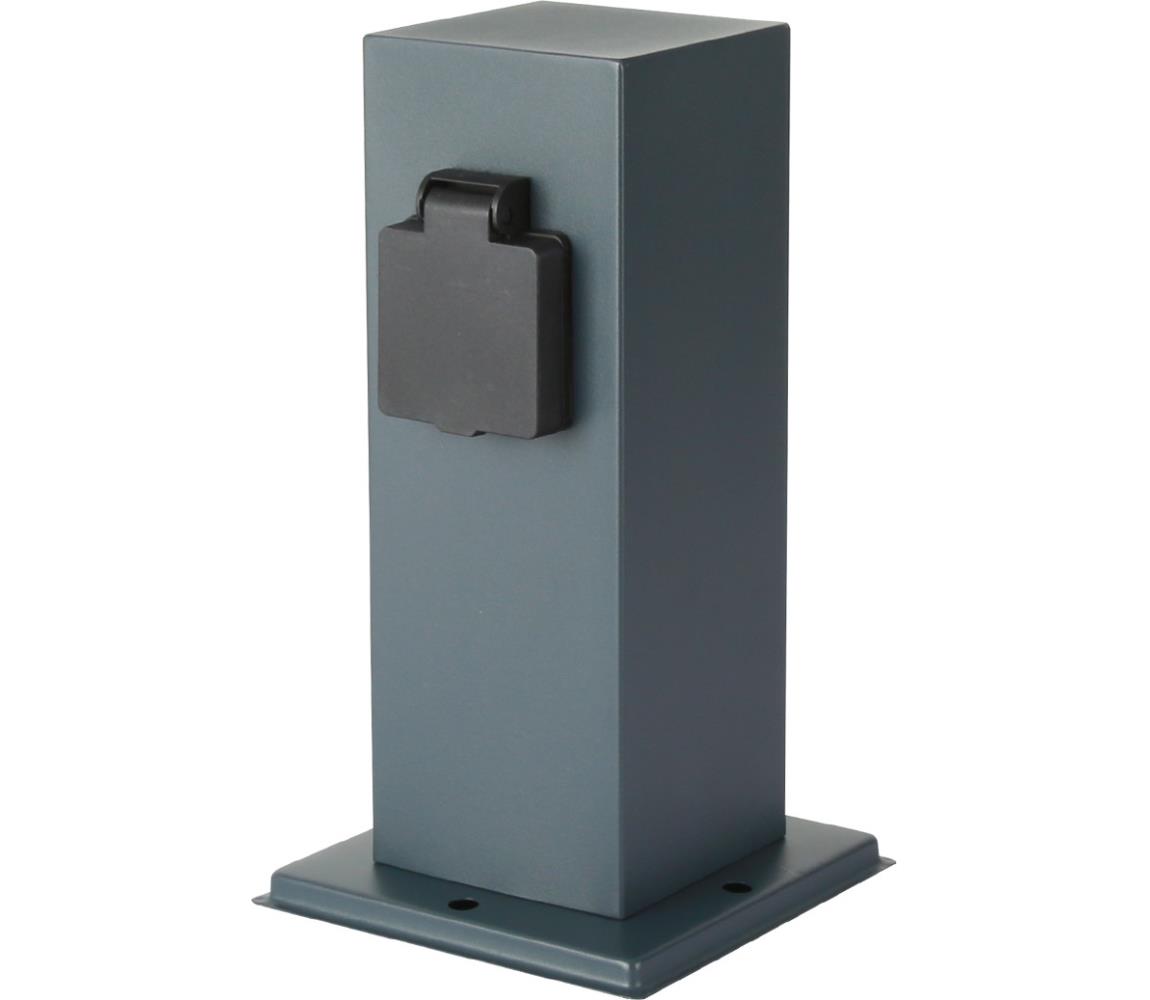 Brilagi - Venkovní zásuvkový sloupek PILLAR 1Z SCHUKO 230V IP44 antracit BRI189