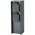 Brilagi - Venkovní zásuvkový sloupek PILLAR 2Z SCHUKO 230V IP44 antracit