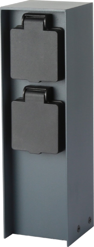 Brilagi - Venkovní zásuvkový sloupek PILLAR 2Z SCHUKO 230V IP44 antracit