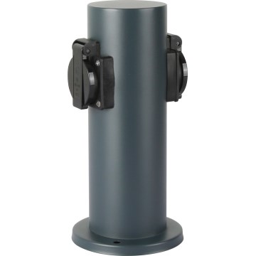 Brilagi - Venkovní zásuvkový sloupek PILLAR 2Z SCHUKO 230V IP44 antracit