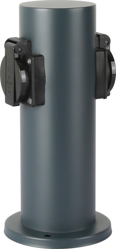 Brilagi - Venkovní zásuvkový sloupek PILLAR 2Z SCHUKO 230V IP44 antracit
