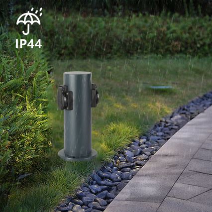 Brilagi - Venkovní zásuvkový sloupek PILLAR 2Z SCHUKO 230V IP44 antracit