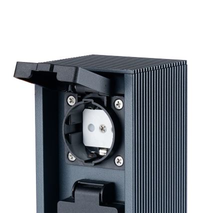 Brilagi - Venkovní zásuvkový sloupek PILLAR 2Z SCHUKO 230V IP44 antracit