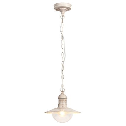 Brilagi - Venkovní závěsné svítidlo MOLDE 1xE27/60W IP44 bílá/patina