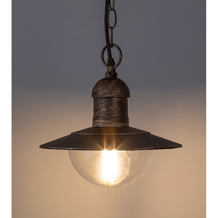 Brilagi - Venkovní závěsné svítidlo MOLDE 1xE27/60W IP44 bronzová/patina