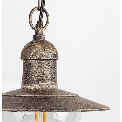 Brilagi - Venkovní závěsné svítidlo MOLDE 1xE27/60W IP44 bronzová/patina