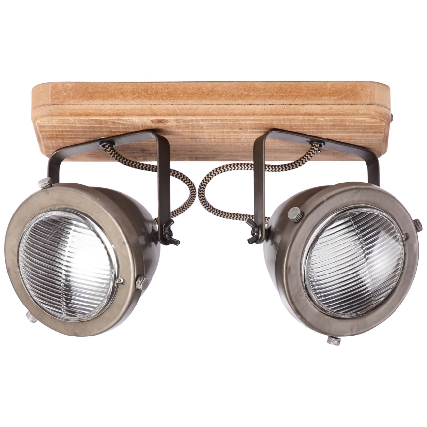 Brilliant - Bodové svítidlo CARMEN WOOD 2xGU10/5W/230V eukalyptus