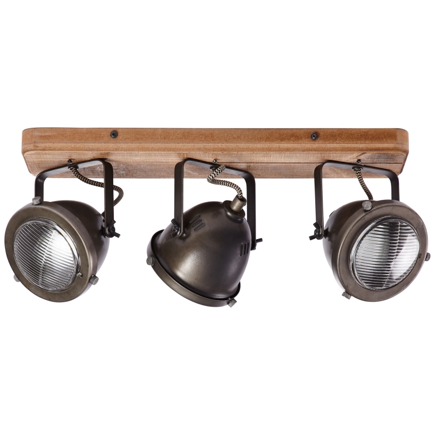 Brilliant - Bodové svítidlo CARMEN WOOD 3xGU10/5W/230V eukalyptus