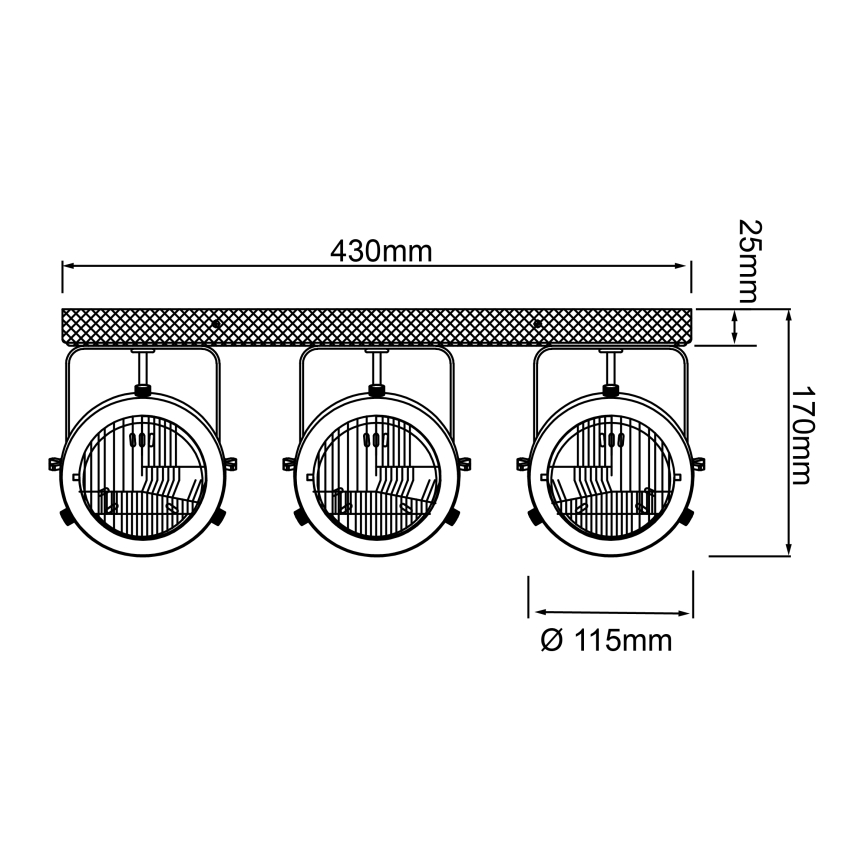 Brilliant - Bodové svítidlo CARMEN WOOD 3xGU10/5W/230V eukalyptus