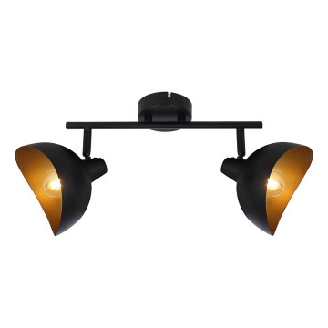 Brilliant - Bodové svítidlo LAYTON 2xE14/25W/230V černá/zlatá