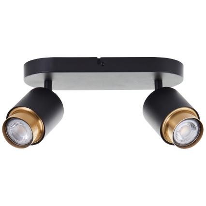 Brilliant - LED Bodové svítidlo COVELO 2xGU10/5W/230V černá/zlatá