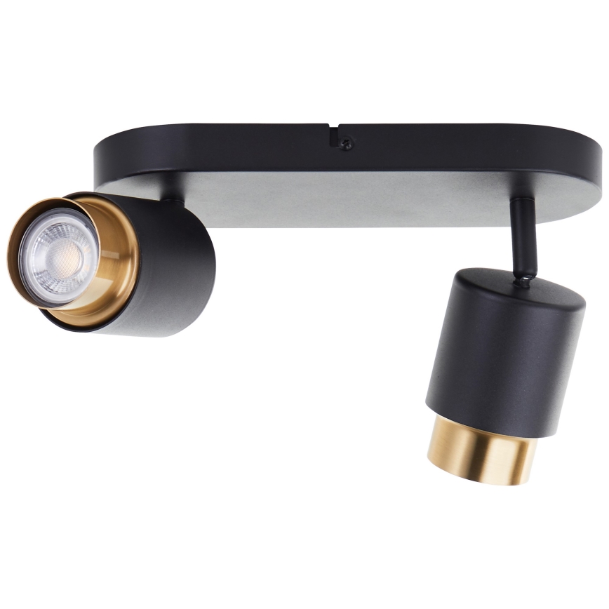 Brilliant - LED Bodové svítidlo COVELO 2xGU10/5W/230V černá/zlatá