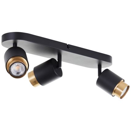 Brilliant - LED Bodové svítidlo COVELO 3xGU10/5W/230V černá/zlatá