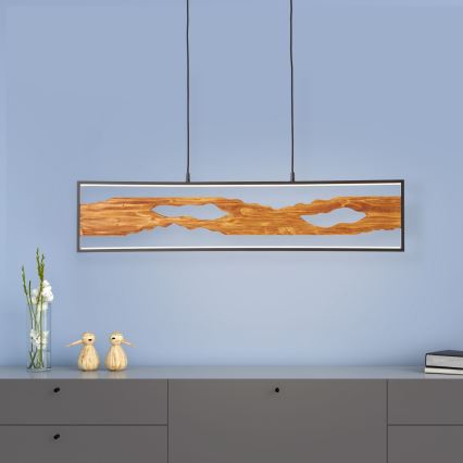 Brilliant - LED Lustr na lanku CHAUMONT LED/20W/230V borovice - FSC certifikováno