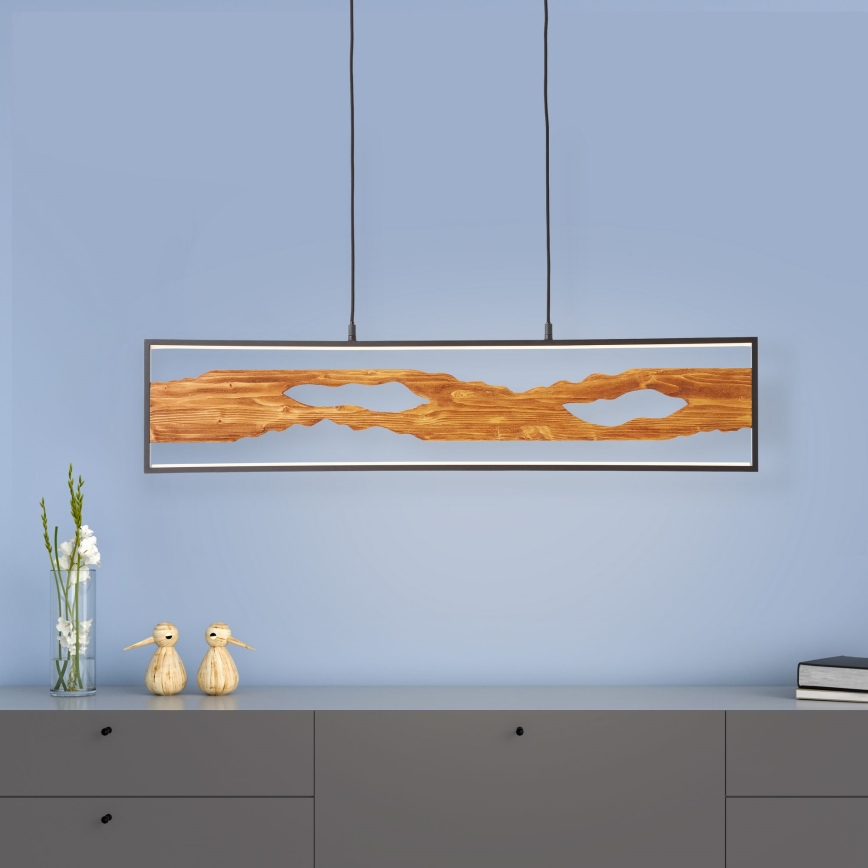 Brilliant - LED Lustr na lanku CHAUMONT LED/20W/230V borovice - FSC certifikováno
