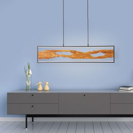 Brilliant - LED Lustr na lanku CHAUMONT LED/20W/230V borovice - FSC certifikováno