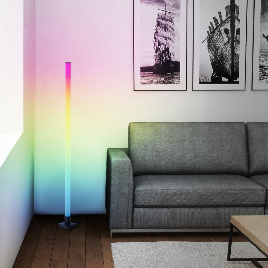 Brilliant - LED RGBW Stmívatelná stojací lampa NEELE LED/6,5W/230V černá + dálkové ovládání