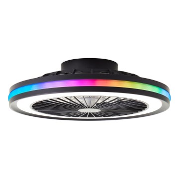 Brilliant - LED RGBW Stmívatelné stropní svítidlo s ventilátorem PALMERO LED/40W/230V 2700-6500K pr. 46,6 cm béžová + dálkové ovládání