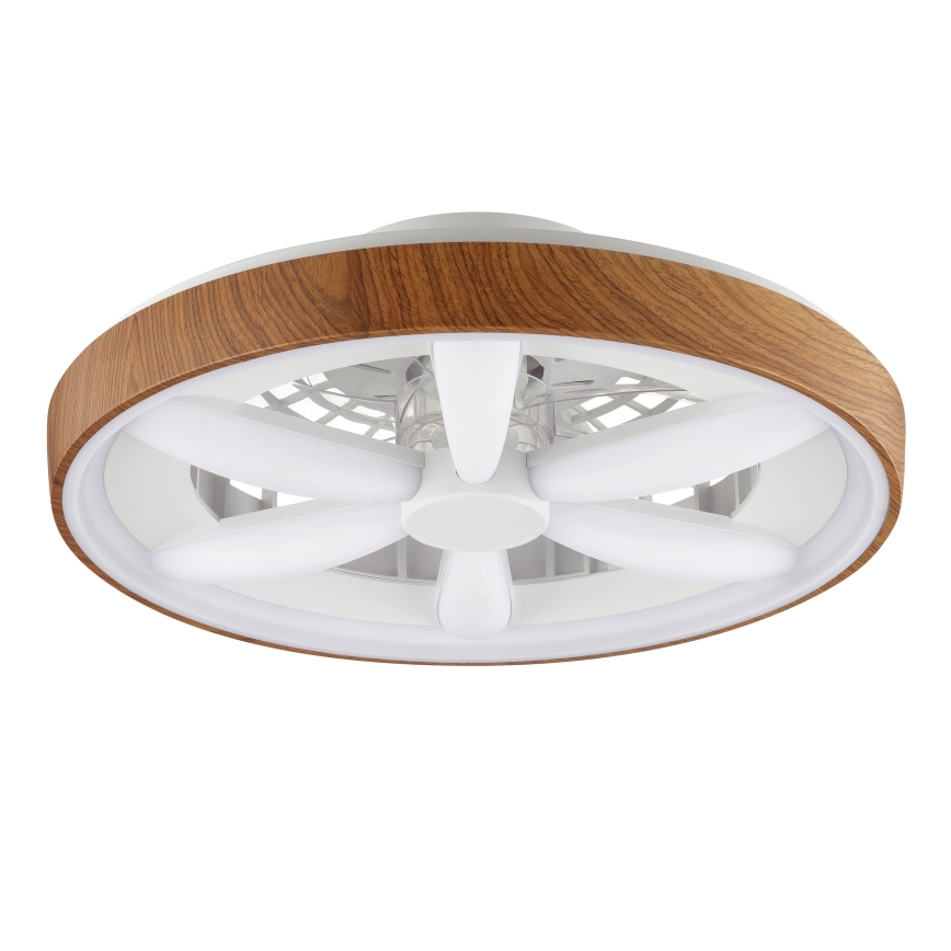 Brilliant - LED RGBW Stmívatelný stropní ventilátor GAIANO LED/24W/230V 2700-6500K pr. 48 cm hnědá + dálkové ovládání