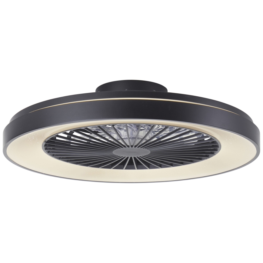 Brilliant - LED RGBW Stmívatelný stropní ventilátor MAZZARO LED/24W/230V 3000-6500K pr. 58 cm černá + dálkové ovládání