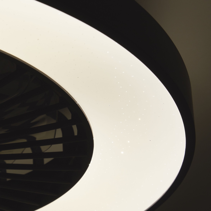 Brilliant - LED RGBW Stmívatelný stropní ventilátor MAZZARO LED/24W/230V 3000-6500K pr. 58 cm černá + dálkové ovládání