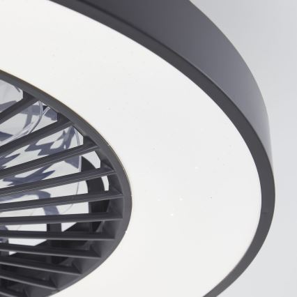 Brilliant - LED RGBW Stmívatelný stropní ventilátor MAZZARO LED/24W/230V 3000-6500K pr. 58 cm černá + dálkové ovládání