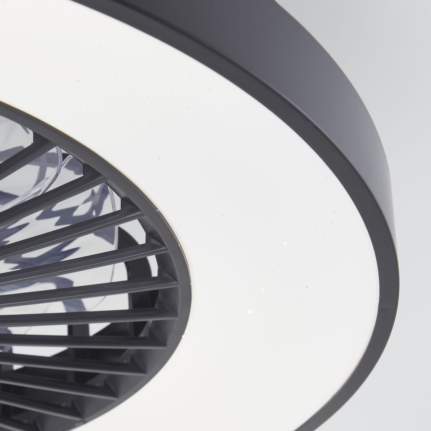Brilliant - LED RGBW Stmívatelný stropní ventilátor MAZZARO LED/24W/230V 3000-6500K pr. 58 cm černá + dálkové ovládání