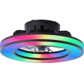Brilliant - LED RGBW Stmívatelný stropní ventilátor MONDELLO LED/26W/230V 2700-6500K pr. 41 cm černá + dálkové ovládání