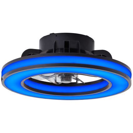 Brilliant - LED RGBW Stmívatelný stropní ventilátor MONDELLO LED/26W/230V 2700-6500K pr. 41 cm černá + dálkové ovládání