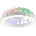 Brilliant - LED RGBW Stmívatelný stropní ventilátor se světlem FANORA LED/30W/230V 2700-6500K pr. 46 cm bílá + dálkové ovládání