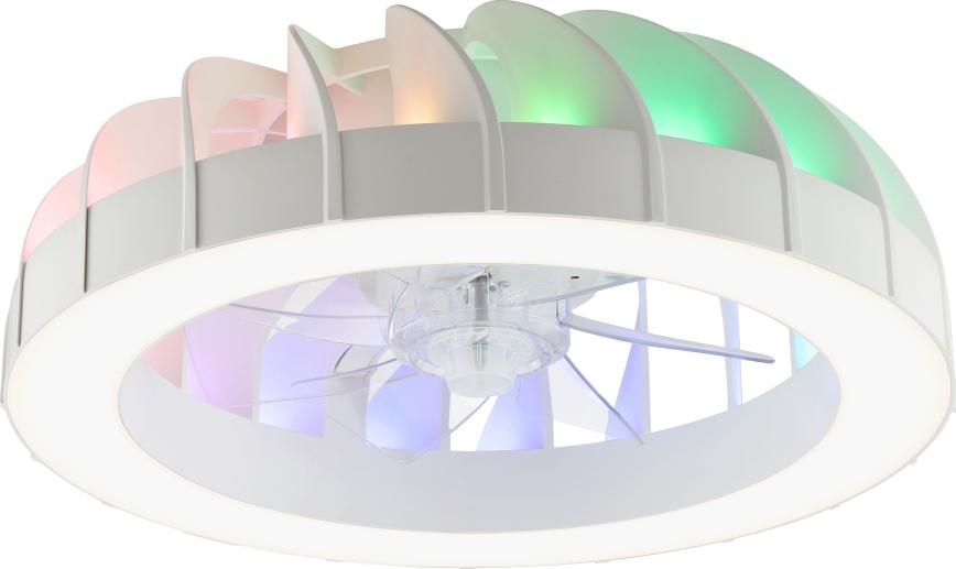 Brilliant - LED RGBW Stmívatelný stropní ventilátor se světlem FANORA LED/30W/230V 2700-6500K pr. 46 cm bílá + dálkové ovládání