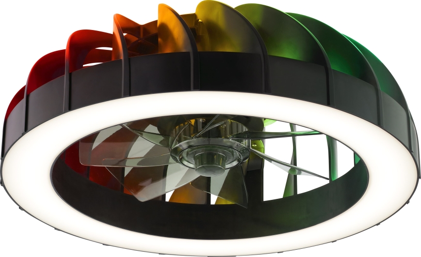 Brilliant - LED RGBW Stmívatelný stropní ventilátor se světlem FANORA LED/30W/230V 2700-6500K pr. 46 cm černá + dálkové ovládání