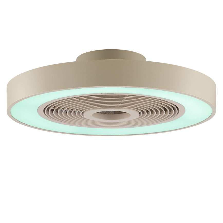 Brilliant - LED RGBW Stmívatelné stropní svítidlo s ventilátorem CATANIA LED/37W/230V 2700-6500K pr. 48,6 cm béžová + dálkové ovládání
