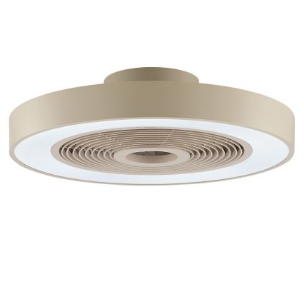 Brilliant - LED RGBW Stmívatelné stropní svítidlo s ventilátorem CATANIA LED/37W/230V 2700-6500K pr. 48,6 cm béžová + dálkové ovládání