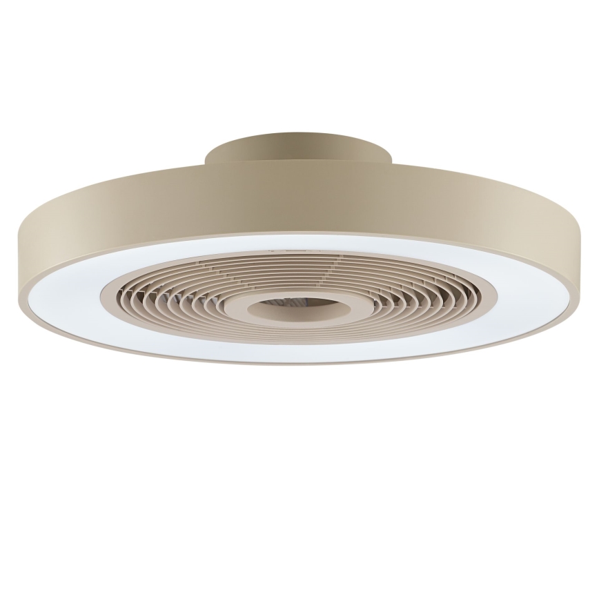 Brilliant - LED RGBW Stmívatelné stropní svítidlo s ventilátorem CATANIA LED/37W/230V 2700-6500K pr. 48,6 cm béžová + dálkové ovládání