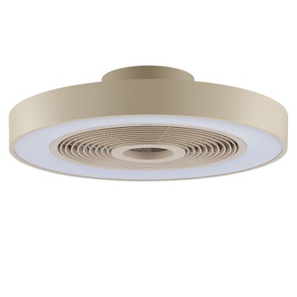 Brilliant - LED RGBW Stmívatelné stropní svítidlo s ventilátorem CATANIA LED/37W/230V 2700-6500K pr. 48,6 cm béžová + dálkové ovládání