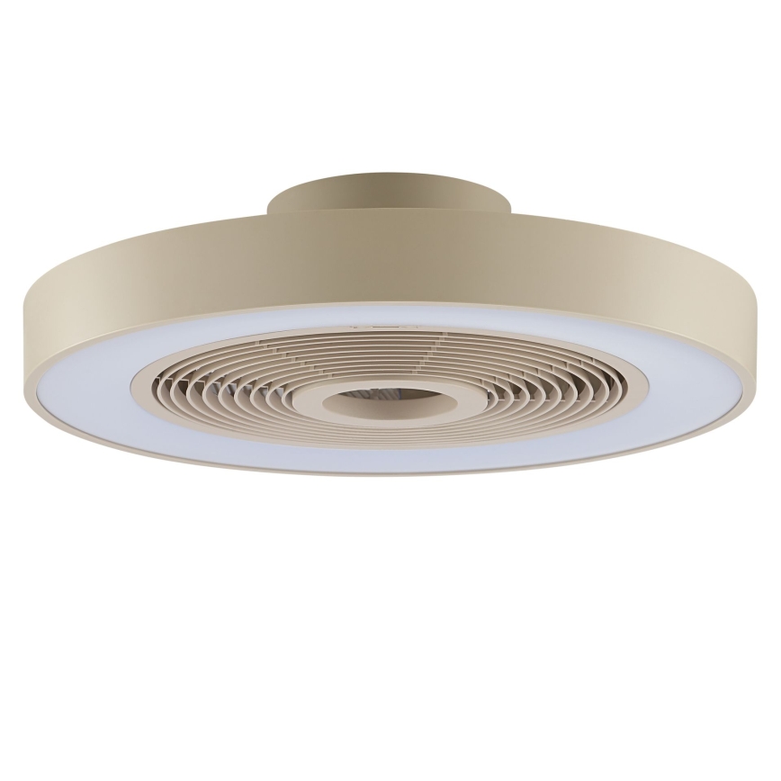 Brilliant - LED RGBW Stmívatelné stropní svítidlo s ventilátorem CATANIA LED/37W/230V 2700-6500K pr. 48,6 cm béžová + dálkové ovládání