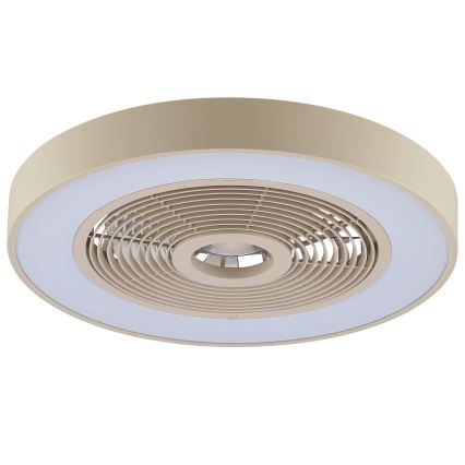 Brilliant - LED RGBW Stmívatelné stropní svítidlo s ventilátorem CATANIA LED/37W/230V 2700-6500K pr. 48,6 cm béžová + dálkové ovládání