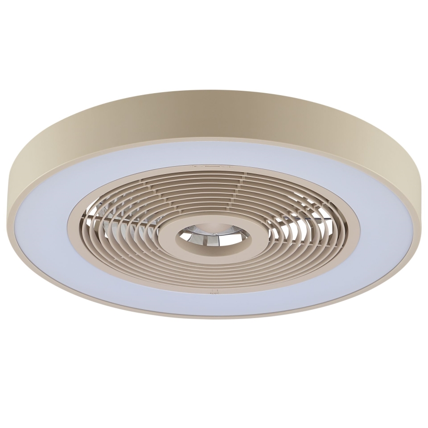 Brilliant - LED RGBW Stmívatelné stropní svítidlo s ventilátorem CATANIA LED/37W/230V 2700-6500K pr. 48,6 cm béžová + dálkové ovládání