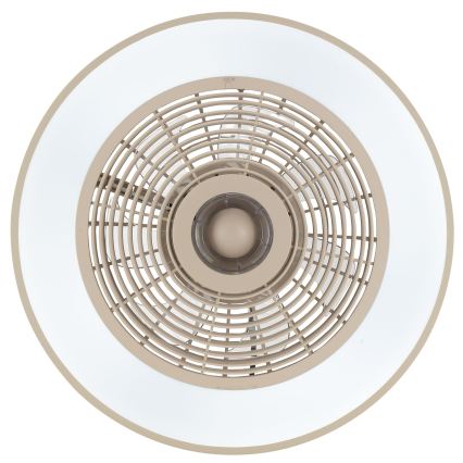 Brilliant - LED RGBW Stmívatelné stropní svítidlo s ventilátorem CATANIA LED/37W/230V 2700-6500K pr. 48,6 cm béžová + dálkové ovládání