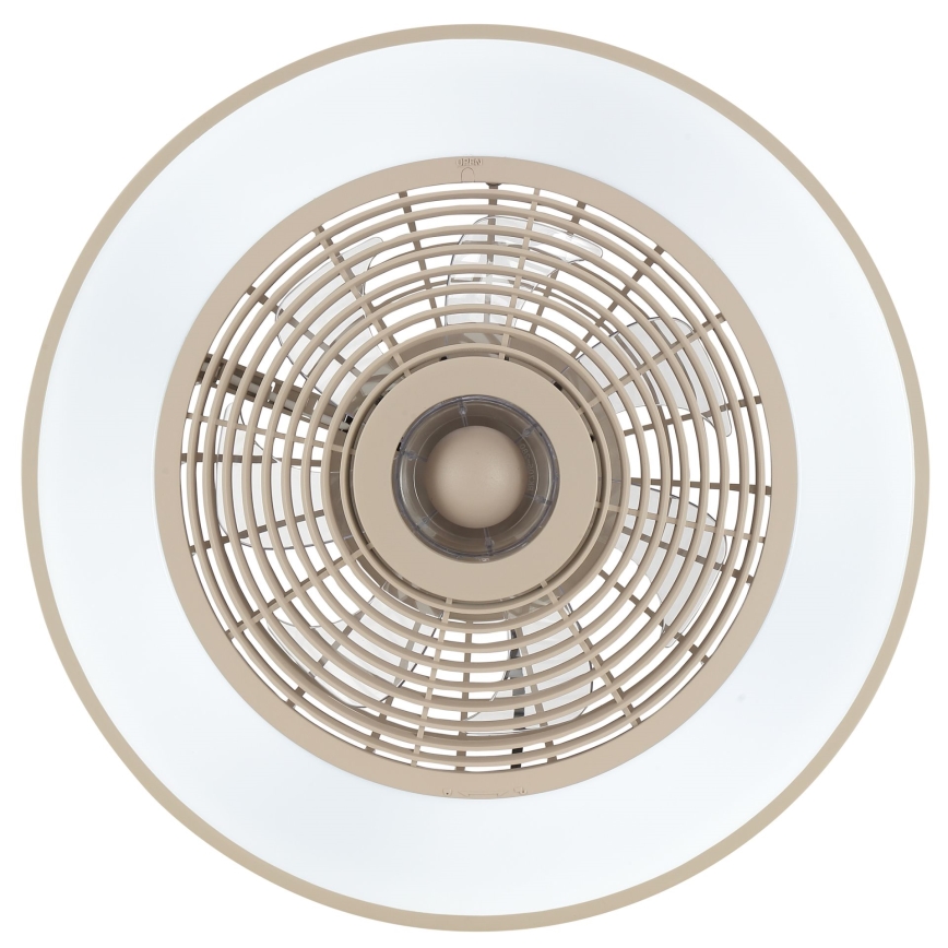 Brilliant - LED RGBW Stmívatelné stropní svítidlo s ventilátorem CATANIA LED/37W/230V 2700-6500K pr. 48,6 cm béžová + dálkové ovládání