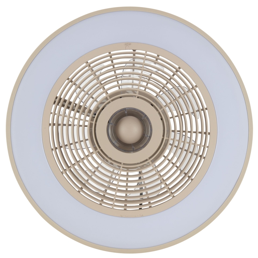 Brilliant - LED RGBW Stmívatelné stropní svítidlo s ventilátorem CATANIA LED/37W/230V 2700-6500K pr. 48,6 cm béžová + dálkové ovládání