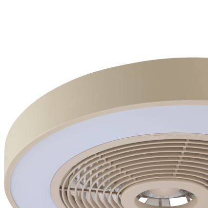 Brilliant - LED RGBW Stmívatelné stropní svítidlo s ventilátorem CATANIA LED/37W/230V 2700-6500K pr. 48,6 cm béžová + dálkové ovládání