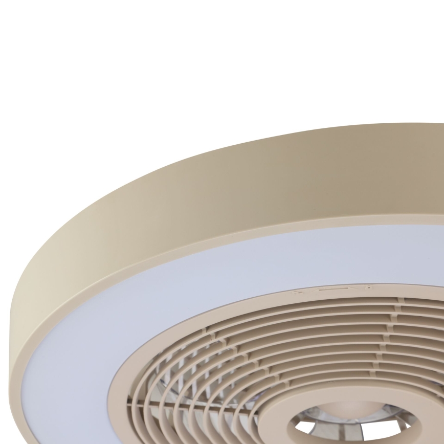 Brilliant - LED RGBW Stmívatelné stropní svítidlo s ventilátorem CATANIA LED/37W/230V 2700-6500K pr. 48,6 cm béžová + dálkové ovládání