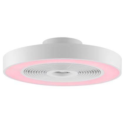 Brilliant - LED RGBW Stmívatelné stropní svítidlo s ventilátorem CATANIA LED/37W/230V 2700-6500K pr. 48,6 cm bílá + dálkové ovládání