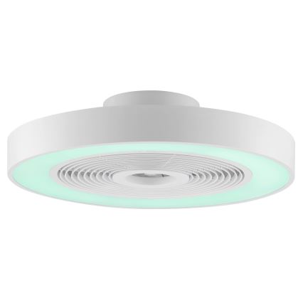 Brilliant - LED RGBW Stmívatelné stropní svítidlo s ventilátorem CATANIA LED/37W/230V 2700-6500K pr. 48,6 cm bílá + dálkové ovládání