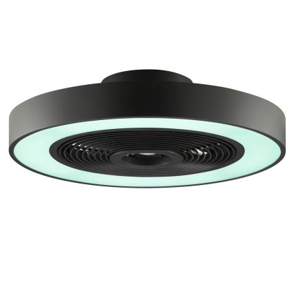 Brilliant - LED RGBW Stmívatelné stropní svítidlo s ventilátorem CATANIA LED/37W/230V 2700-6500K pr. 48,6 cm černá + dálkové ovládání