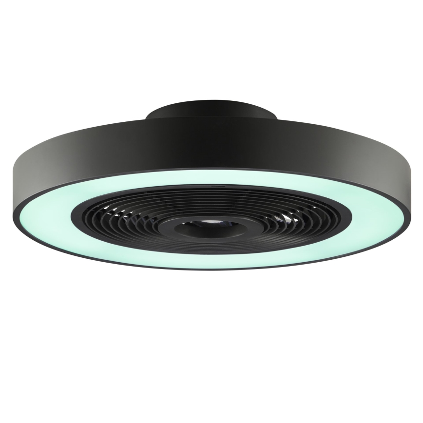 Brilliant - LED RGBW Stmívatelné stropní svítidlo s ventilátorem CATANIA LED/37W/230V 2700-6500K pr. 48,6 cm černá + dálkové ovládání