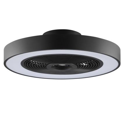 Brilliant - LED RGBW Stmívatelné stropní svítidlo s ventilátorem CATANIA LED/37W/230V 2700-6500K pr. 48,6 cm černá + dálkové ovládání
