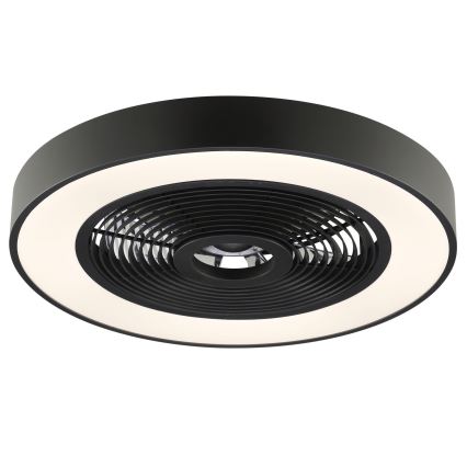 Brilliant - LED RGBW Stmívatelné stropní svítidlo s ventilátorem CATANIA LED/37W/230V 2700-6500K pr. 48,6 cm černá + dálkové ovládání